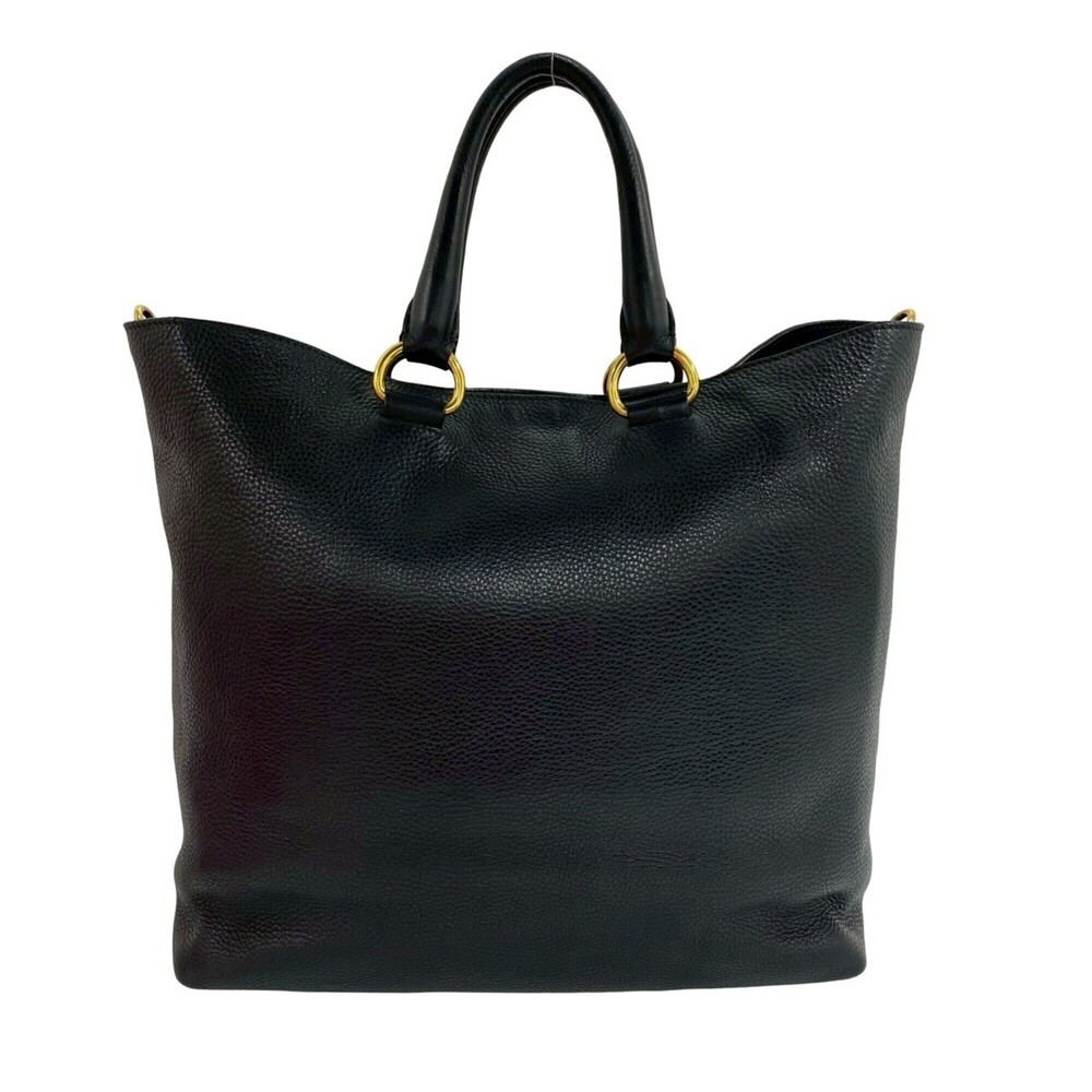 PRADA Black Leather Shoulder Bag - Picture 3 of 10